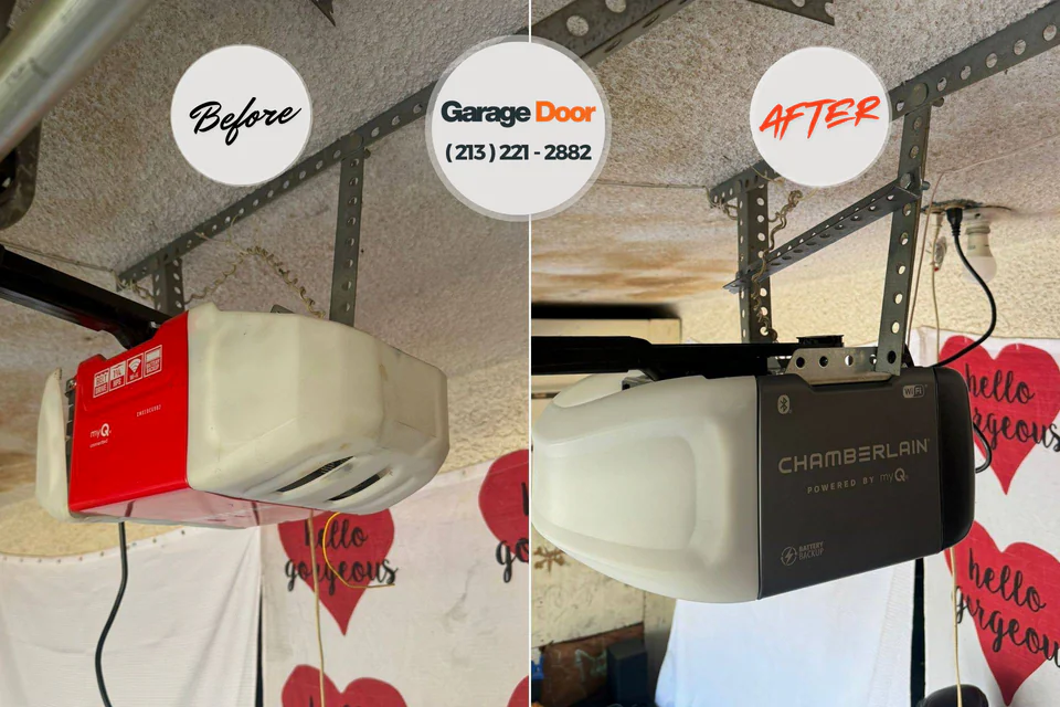Before and after: garage door repair Prosser, WA